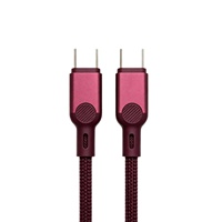 Kabel Data Anyaman Pengisian Cepat PD 60W/100W 5A Pengisian Super Cepat Kompatibel dengan Perangkat Cherry Red