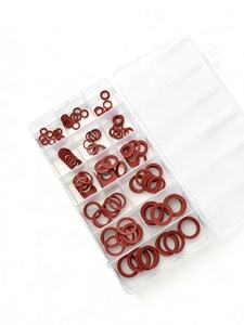 Junta de papel de acero roja lisa vulcanizada de alto voltaje con aislamiento de fibra plana y arandela de acero roja adherida - Product Image 2