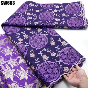 Tessuto Supoo Super Splendido 100% Cotone Freetown in Pizzo Svizzero, Tessuto in Pizzo Africano per Abiti da Matrimonio della Sierra <span class=keywords><strong>Leone</strong></span> - Product Image 2