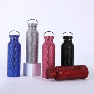 Bouteille d'eau isotherme Bling Diamant, Bouteilles à boire scintillantes Bling, Flasques isothermes en acier inoxydable avec strass - Product Image 3