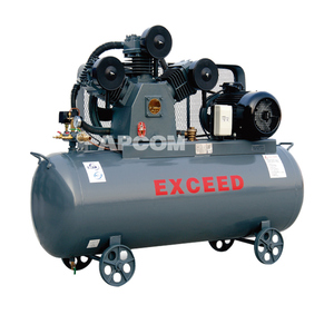 APCOM Reciprocating Air Compressor 380V <b>AC</b> Powered Stationary Industrial <b>Unit</b> with Air Cooled Motor and Lubricated Piston Design - Product Image 3