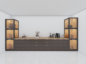 Appartement moderne américain Garde-manger de haute qualité Cuisine Salon <span class=keywords><strong>Banc</strong></span> en bois et marbre Meubles <span class=keywords><strong>TV</strong></span> Armoires Set Design - Product Image 6