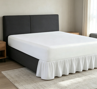 Drap-housse en polyester facile d'entretien, linge de lit lisse pour chambre d'hôtes