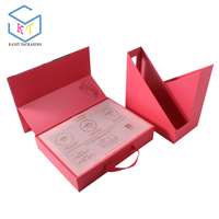 Boîte d'emballage de gâteau de lune rose unique et personnalisée, boîtes cadeaux vides, diviseur en papier pour aliments, bonbons, Dates et chocolat, emballage