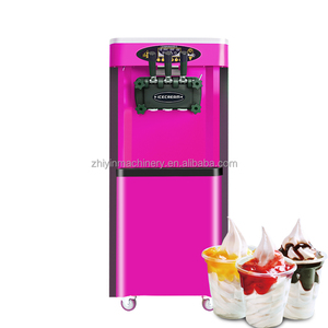 Prix usine Machine à crème glacée Support de sol 2 + 1 Mix Flover 25L Acier inoxydable 3 Saveur Machine à crème glacée - Product Image 5