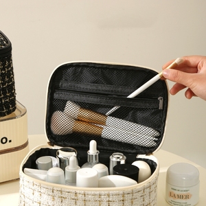Bolsa de Maquillaje de Joyería con Diseño de Alambre Dorado Tejido, Bolsa de Viaje Portátil Avanzada, Bolsa de Almacenamiento de Gran Capacidad - Product Image 3