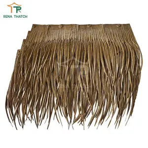 New Style fireproof plastic palm thatch for beach and gazebo synthetic palm artificial thatch african water reeds