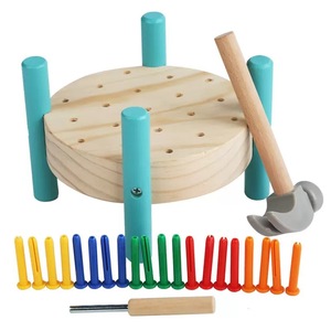 <span class=keywords><strong>Jeu</strong></span> de société en bois rond de haute qualité avec <span class=keywords><strong>marteau</strong></span>, simule l'expérience de clouage d'un ingénieur, développe la concentration, coffret cadeau - Product Image 4