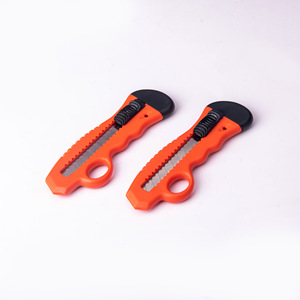 Utility Knife <b>Orange</b> Stainless Steel Blade 10mm For <b>Paper</b> Wallpaper Cutting With Safety Lock Handle - Product Image 1