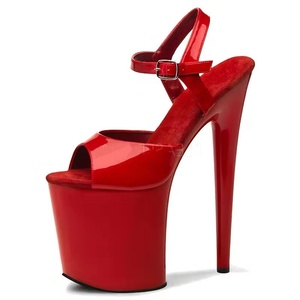 <span class=keywords><strong>Zapatos</strong></span> de <span class=keywords><strong>Mujer</strong></span> Nuevos de 8 Pulgadas-20 cm, Tacón Alto, Suela Gruesa, Punta Abierta, Modelo <span class=keywords><strong>Pasarela</strong></span>, Discoteca, Sexy, Impermeables, Sandalias de Tubo de Acero - Product Image 3