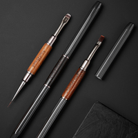 Stylo de construction d'ongles de luxe double tête Luoya avec pinceau en poils de Kolinsky, outil professionnel multifonctionnel pour la peinture et la pose de colle sur les ongles