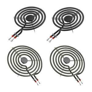 Kit de brûleurs électriques en acier inoxydable MP15YA MP21YA 6/8 pouces (lot de 4) pour réparation de fours et cuisinières - Product Image 1