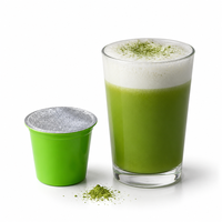 Capsules de Matcha Expresso Sans Gluten, Dosettes de Latte au Thé Vert Cérémonial, Compatibles Machines à Café Monodose