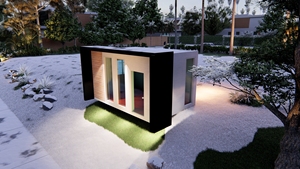 Casa Modular de diseño moderno para oficina, casa pequeña prefabricada de vidrio, 60 m2, precio barato - Product Image 2