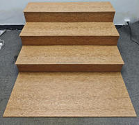 Carreaux de marches d'escalier en porcelaine effet bois naturel, antidérapants, surface rugueuse, 1200x470 1500x470mm