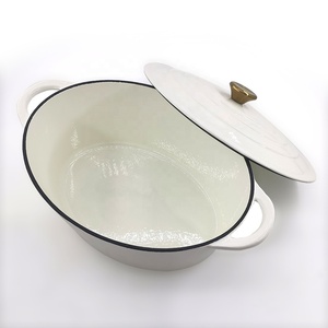 Casserole de fours hollandais en <span class=keywords><strong>fonte</strong></span> émaillée antiadhésive avec couvercle pain en <span class=keywords><strong>fonte</strong></span> four hollandais émail pain au levain marmite de cuisson - Product Image 3