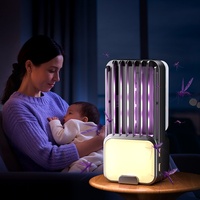 Lampe anti-moustiques UV portable rechargeable par USB, tue-insectes électrique avec plaque collante pour le camping