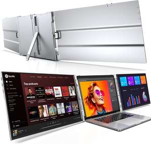 Triple-Screen L LIMINK Tragbarer <span class=keywords><strong>Monitor</strong></span> mit 14 "Aluminium legierung Shell, DualView14-Inch Display für Multi-Tasking - Product Image 1