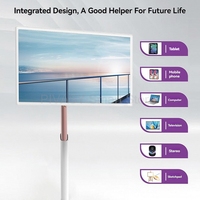 Mini TV LED HD 1080 Portátil para Exteriores, Pantalla Táctil WiFi, Monitor Inteligente con Base y Elevación, Ideal para Estudio