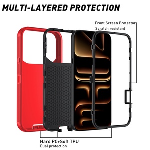 Étui <span class=keywords><strong>robuste</strong></span> pour Infinix Note 60 Ultra Note 60 Pro 5G Hot 70 Smart 20 4G, coque résistante et <span class=keywords><strong>robuste</strong></span> à trois couches, antichoc - Product Image 4
