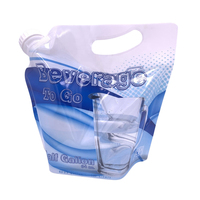 Nouveau design de sac à eau avec bec verseur pour limonade bière jus impression personnalisée pochette à eau pour emballage de liquide en plastique 3L 5L
