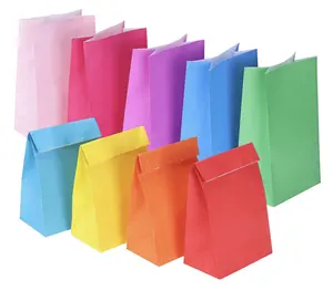 फैक्टरी सस्ते कस्टम मुद्रित लोगो सफेद भूरा क्राफ्ट बैग पेपर फूड बैग