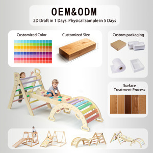 Set de Triángulos Pikler, Estructura de Madera para Escalar, Juguetes Montessori, Juguetes de Escalada para Niños, Gimnasio Montessori Pikler - Product Image 6