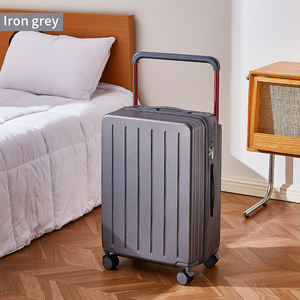 Großhandel PC Breiter Koffer mit Gurt, Wasserdichter Hartschalenkoffer mit Einziehbaren Spinner-Rollen, Schloss, Leicht und Praktisch - Product Image 1