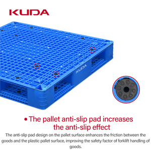 KUDA 1111B-WGSM 스택형 양면 플라스틱 팔레트 창고용 중량 팔레트 1100x1100x150mm - Product Image 3