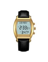 Jam Tangan Digital LCD Tahan Air Al Fajr Islami, Pengingat Adzan, Penanda Al-Quran, Sensor Mekkah, Kompas, Penunjuk Waktu