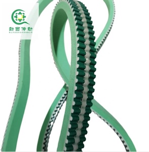 <span class=keywords><strong>Courroie</strong></span> <span class=keywords><strong>de</strong></span> <span class=keywords><strong>distribution</strong></span> en PU HTD5M/8M personnalisée en usine avec ceinture sans fin en cordon d'acier avec revêtement en mousse verte PAZ - Product Image 2