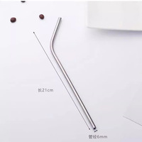 Pailles écologiques réutilisables en acier inoxydable 304 pour thé au lait, café, jus – Pailles métalliques droites et coudées