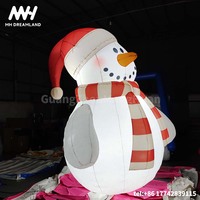 Muñeco de Nieve Inflable Navideño con Luces LED Personalizadas, para Exteriores, de 2-8m, 110V-220V, con Soplador, Certificado CE, MH Dreamland