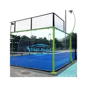 Prix d'usine Panoramique Padel Tennis Court Classique Paddle Court Fabricant de Chine Nouveau Design Padel Court