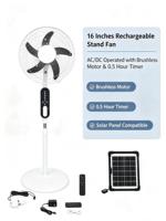 Ventilateur solaire de classe A au design populaire avec retour d'air et ventilateur de remplacement, ventilateur commercial sur pied