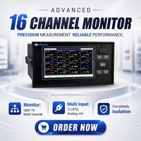 Madincos MPR500SH CE 6/8/12/16-Channel Digital Temperature Humidity Data Logger Paperless Recorder Layar Sentuh 4.3'' IP50