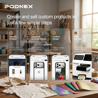 Impresora Plana de Inyección de Tinta UV Automática PodNEX A3 DX7 para Carcasas de Teléfono y AirPods, PVC, Uso en Pequeñas Empresas
