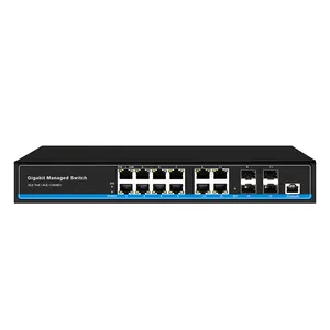 8 puertos 1000Mbps inteligente L2/L3 Web Gigabit PoE red manejable con 56g Gigabit RJ45 y SFP uplink