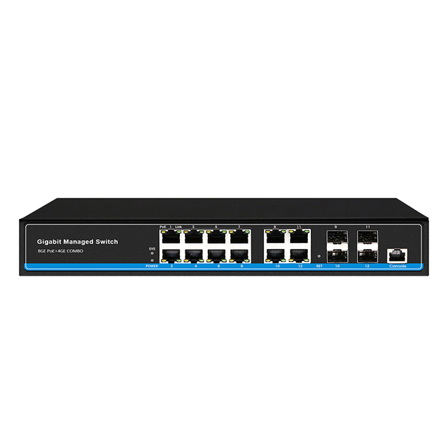 8 Ports 1000Mbps Smart L2/L3 Web Managed Gigabit PoE Network Switch Manageable with 56g, Gigabit RJ45 and SFP Uplink