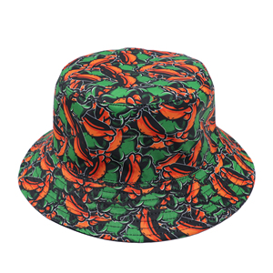 Reversible Colorful 3D Embroidery <b>Leaf</b> Bows Custom Waterproof Sun Protection Unisex Bucket Hat Party Hiking Fashionable - Product Image 2