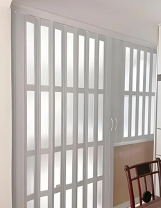 Porte pliante en PVC antivol et imperméable |   Cloison pliante silencieuse pour salle de bain, supermarché et maison, installation facile - Product Image 5