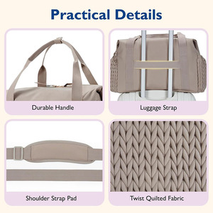 Grand sac à langer imperméable <span class=keywords><strong>pour</strong></span> hôpital avec étui à sucette, sac <span class=keywords><strong>de</strong></span> voyage, sac messager, sac à langer avec matelas à langer - Product Image 5