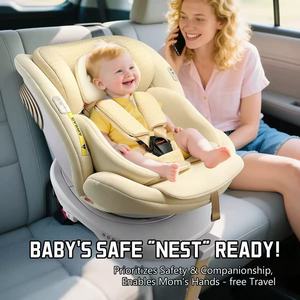 Siège auto bébé personnalisé avec logo couleur <span class=keywords><strong>ECE</strong></span> <span class=keywords><strong>R44</strong></span>/<span class=keywords><strong>04</strong></span>, 0-36 kg, rotation à 360 degrés, siège de sécurité pour enfants en croissance dans la voiture - Product Image 5