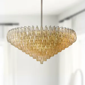 Exquisite Modern Luxury Diamond-Cylindrical Crystal Pendant Chandelier For Living Dining Room Kitchen Island Foyer Bedroom