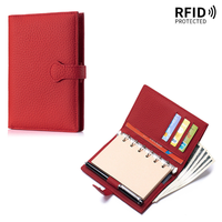 Portefeuille-organisateur à fermeture éclair en cuir Saffiano A6, best-seller