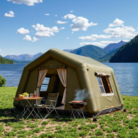 Tente de camping gonflable portable en PVC pour quatre saisons, grande tente pneumatique, maison de tente gonflable personnalisée pour événements en plein air
