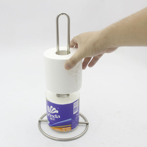 Portasciugamani di carta in metallo cromato con ripiano portaoggetti da bagno Organizer asciugamani piatti <span class=keywords><strong>Design</strong></span> personalizzabile OEM ODM disponibili - Product Image 3