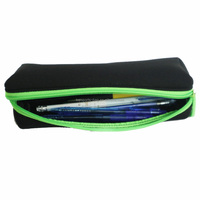Sac à crayons en néoprène imperméable et durable étui de papeterie personnalisé en caoutchouc PVC avec logo et fermeture à glissière