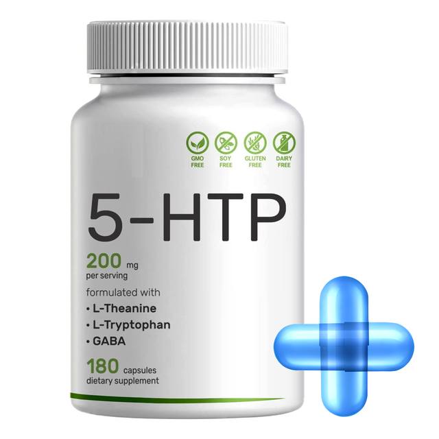 Private Label Amino Acid 5-Htp Powder Wholesale Griffonia Seed Extract L-Theanine GABA 5-Htp Capsules