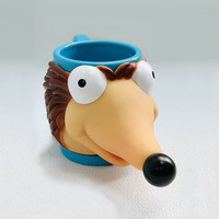Tasse à crème glacée et gobelet à eau personnalisés avec modèle de visage d'animal 3D, nouveauté promotionnelle pour les enfants, cadeaux de fête et d'anniversaire